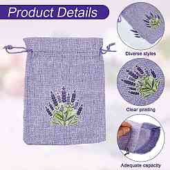10Pcs 2 Colors Burlap Cloth Drawstring Bags for Gift&nbsp;FB-FSF73B-01B