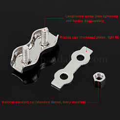 16Pcs 4 Style 304 Stainless Steel Double 2-Post Cable Clamp&nbsp;FIND-GA0002-28