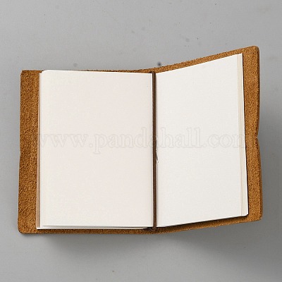 革製ノート  旅行記  長方形  サドルブラウン  85x80x18mm&nbsp;AJEW-WH20009-24C-1
