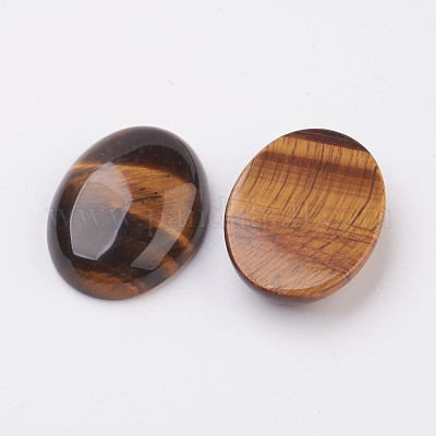 Natural Tiger Eye Flat Back Cabochons&nbsp;G-G741-22x30mm-01-1