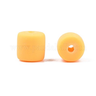 樹脂粘土ビーズ連売り  コラム  オレンジ  5~7x6mm  穴：1.5~2mm  約61~69個/連  15.74インチ&nbsp;CLAY-T001-C56-1