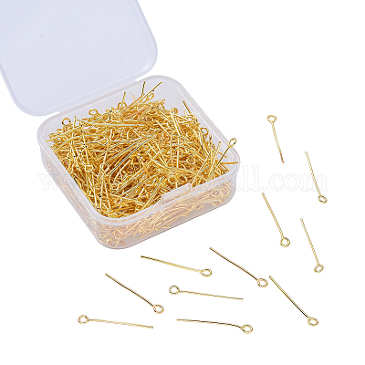 アイアン製9ピン  ゴールドカラー  24x0.7mm  穴：2mm  450のPCについて&nbsp;IFIN-YW0001-10G-1