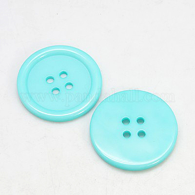 樹脂ボタン  染め  フラットラウンド  ミックスカラー  34x4mm  穴：3mm  98個/袋&nbsp;RESI-D030-34mm-M-1