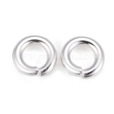 Rack Plating Brass Open Jump Rings&nbsp;KK-O139-18K-S-1