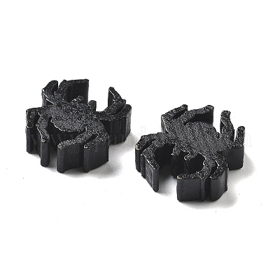 ウッドビーズ  クモ  ブラック  21x19x6.5mm  穴：2mm&nbsp;WOOD-G023-21-1