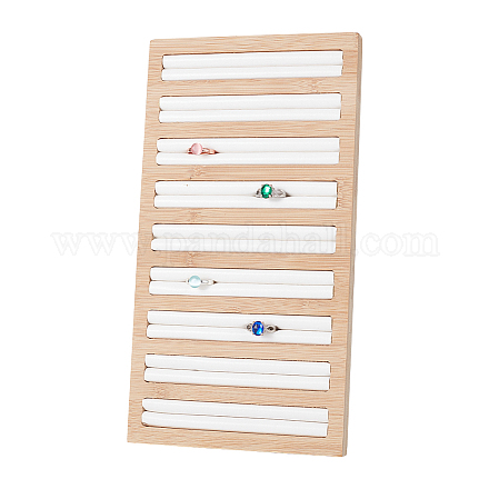 9-Slot Bamboo Ring Organizer Display Trays&nbsp;EDIS-WH0016-044A-1