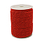 Twisted Nylon Cords, Red, 5mm, about 18~19yards/roll(16.4m~17.3m/roll)