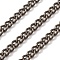 Titanium Curb Chains, Unwelded, with Spool, Raw(Unplated), 6x4.5x1mm