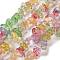 Transparent Crackle Glass Beads Strands, Chips, Mixed Color, 3~7x8.5~12.5mm, Hole: 1.4mm, about 32.48''(82.5cm)