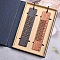 Wooden Bookmarks, Rectangle with Pattern, Floral Pattern, 143x28x2mm, 2pcs/set
