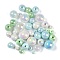 Acrylic Beads-Plating, Round, Light Green, 6~15mm, Hole: 1.5mm