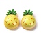 Resin Cabochons, Pineapple, Dark Yellow, 22x15.5x8.5mm