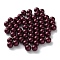 Plastic Imitation Pearl Beads, Round, Dark Red, 8x7.5mm, Hole: 1.2mm