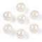 Translucent Resin Beads, Glitter Beads, Round, Beige, 8x7.5mm, Hole: 1.8mm