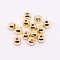 Brass Solid Beads, Rondelle, Real 18K Gold Plated, 6x5.5mm, Hole: 1.6mm