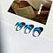 Resin Finger Rings, Round, Deep Sky Blue, US Size 8(18.1mm)