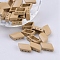 Spray Painted Alloy Multi-Strand Links, For Tile Elastic Bracelets Making, Rhombus, Dark Khaki, 14x8x4.8mm, Hole: 0.8mm