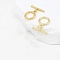 Brass Toggle Clasps, Long-Lasting Plated, Ring, Real 14K Gold Plated, 16.5x13.5x2mm, Hole: 1.8mm