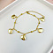 Stainless Steel Ocean Aniamls Charm Anklets, Golden, Shell Shape, 7-7/8 inch(200mm)