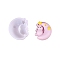 DIY Display Silicone Molds, Resin Casting Molds, Moon with Rabbit, White, 75x66x32mm