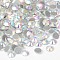 Glass Hotfix Rhinestone, Grade AA, Flat Back & Faceted, Half Round, Crystal AB, SS12, 3.0~3.2mm, about 1440pcs/bag