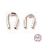 Rhodium Plated 925 Sterling Silver Wire Guardians, Rose Gold, 5.5x4.5x1mm, Hole: 0.6mm