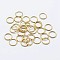 925 Sterling Silver Saw Cut Open Jump Rings, Round, Real 18K Gold Plated, 20 Gauge, 6x0.8mm, Inner Diameter: 4mm, about 116pcs/10g