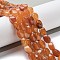 Natural Dragon Veins Agate Beads Strands, Dyed & Heated, Twist, Orange, 12x8x8mm, Hole: 1.2mm, about 33pcs/strand, 16.34''(41.5cm)