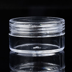 Column Polystyrene Bead Storage Container, for Jewelry Beads Small Accessories, Clear, 4x2.2cm, Inner Diameter: 3.3cm
