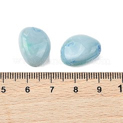 不透明なアクリルビーズ  ナゲット  ライトブルー  17~18x13~13.5x8~8.5mm  穴：1.4mm  393個/ 500g&nbsp;OACR-Z036-02I