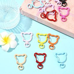 14Pcs Spray Painted Eco-Friendly Alloy Swivel Snap Hook Clasps&nbsp;FIND-FS0004-59