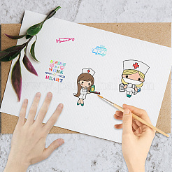 PVCプラスチッククリアスタンプ  DIYスクラップブッキング用  装飾的なフォトアルバム  カード作り  スタンプシート  フィルムフレーム  言葉  160x110x3mm&nbsp;DIY-WH0439-0293