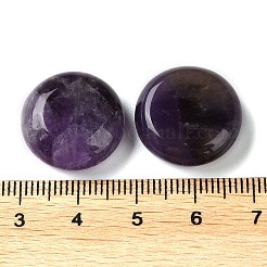 Natural Amethyst Flat Round Palm Stones&nbsp;G-M416-10C