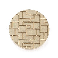 Texture Theme Roung Brass Stamp Head&nbsp;LS-AJEW-M036-06F-G