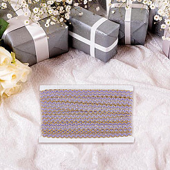 Polyester Filigree Wavy Lace Ribbon&nbsp;OCOR-WH0082-211B