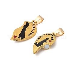 Alloy Enamel Split Pendants&nbsp;STAS-M114-08AG