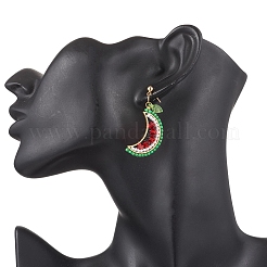 304 Stainless Steel Glass Fruit Dangle Stud Earrings&nbsp;EJEW-MZ00524