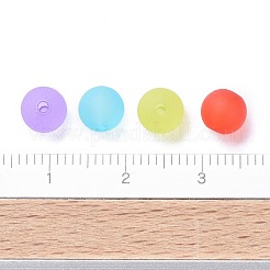 6mm Mixed Transparent Round Frosted Acrylic Ball Bead&nbsp;X-FACR-R021-6mm-M