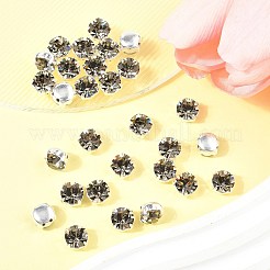 プレシオサ® マキシマ クリスタル 縫い付けカップ  チェコクリスタル  真鍮製爪付き台座付き  719 37 081 チャトン（丸）  銀  ブラックダイヤモンド40010個  ss39（8.15~8.4mm）&nbsp;X-PRC-SS39-40010-S