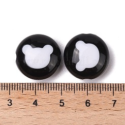 ツートンカラーのアクリルビーズ  クマ  クマ  17.5x10mm  穴：2.5mm  277個/ 500g&nbsp;LS-OACR-U003-10