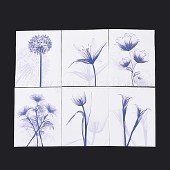 化学繊維の油彩キャンバスの絵画  家の壁の装飾  長方形  スレートブルー  250x200mm  6スタイル  1個/スタイル  6個/セット&nbsp;AJEW-XCP0002-05