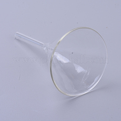 透明ガラス製漏斗ホッパー  水筒送液用  透明  137~145x74.8~78mm  穴：5.5mm&nbsp;AJEW-WH0104-45D