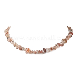 Natural Black Gold Rutilated Quartz Beaded Necklaces&nbsp;NJEW-JN05295