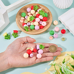 48Pcs 14 Styles Flower Silicone Beads&nbsp;SIL-TA0003-32