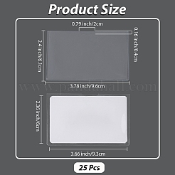 PVC名刺ホルダー  長方形  透明  59.5x96.5x0.5mm&nbsp;AJEW-WH20067-077