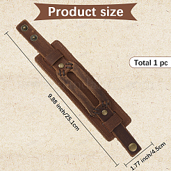 Cowhide Leather Cord Bracelets for Women Men&nbsp;BJEW-WH20012-04AG-02