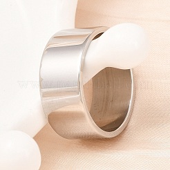 304ステンレススチール指輪  手動研磨  ステンレス鋼色  9.5mm  内径：20mm&nbsp;RJEW-D336-06P