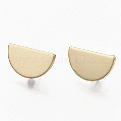 真鍮製スタッドピアスパーツ  カン付き  18KGP本金メッキ  ニッケルフリー  スイカ  9x16mm  穴：2.5mm  ピン：0.8mm&nbsp;X-KK-T056-12G-NF