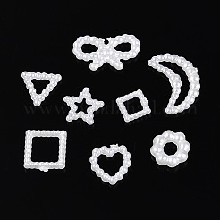 ABSプラスチックパール調ビーズ  混合図形  乳白色  4~10x4~10x2mm  穴：1.5~4x1.5~6mm  約40000個/500g&nbsp;OACR-T030-17M