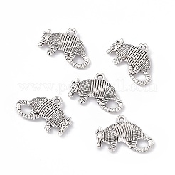 合金のチベット風チャーム  アルマジロのチャーム  アンティークシルバー  19.5x13x2.8mm  穴：1.5mm  約150個/袋&nbsp;TIBEP-F076-01AS